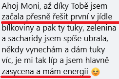Recenze – řešit první v jídle bílkoviny, mám energii