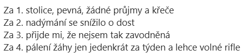 Reference – týdenní pokroky